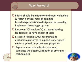 Capacity development in animal breeding and genetics—Insights and opportunities from a decade of regional “training of the trainer” experiences