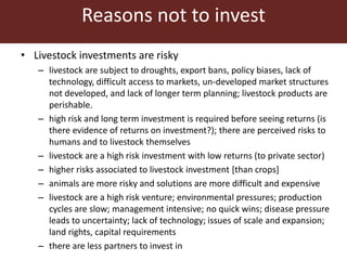 Where's the beef? Why is livestock overlooked by public and private investors? Some reasons suggested by ILRI@40 Addis Ababa event participants