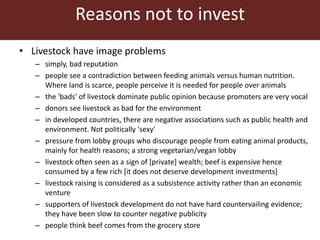 Where's the beef? Why is livestock overlooked by public and private investors? Some reasons suggested by ILRI@40 Addis Ababa event participants