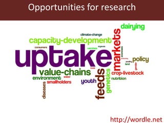 Setting international livestock research priorities: Some livestock research challenges and priorities suggested by participants in ILRI@40 events in 2014