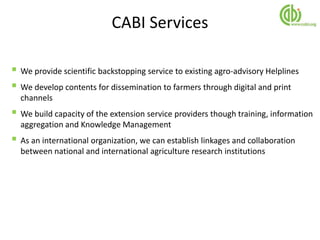 Digitally-enabled information and service platforms for  pro-poor agro-livestock value chains