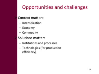 Pathways for sustainable development of mixed crop-livestock systems in developing countries