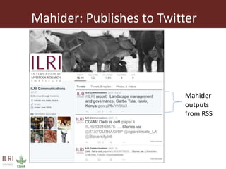 Open access repository at ILRI