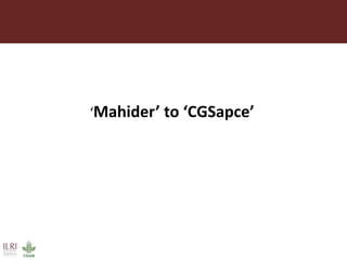 Open access repository at ILRI