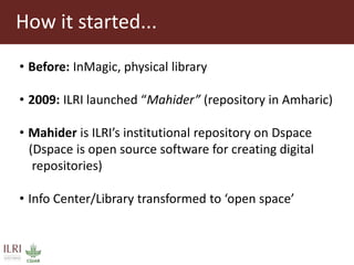 Open access repository at ILRI