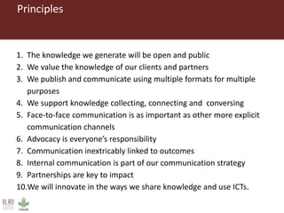 Introducing the ILRI communications and knowledge management team