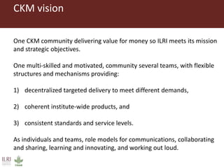 Introducing the ILRI communications and knowledge management team