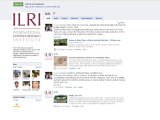  Sharing knowledge and using social media at ILRI
