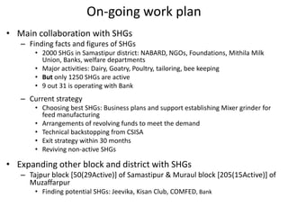 Engaging with self help groups in South Asia: ILRI's example of leveraging existing social capital to reach under-served farmers 
