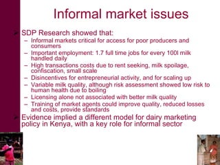 Integrating informal actors into the formal dairy industry in Kenya through training and certification