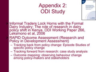 Integrating informal actors into the formal dairy industry in Kenya through training and certification