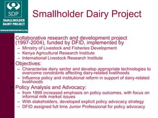 Integrating informal actors into the formal dairy industry in Kenya through training and certification