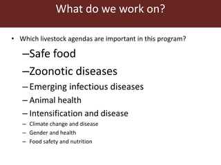 ILRI Food Safety and Zoonoses: India and Bihar