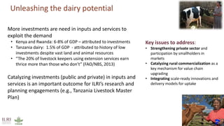 Better lives through livestock: ILRI in East Africa focus on dairy