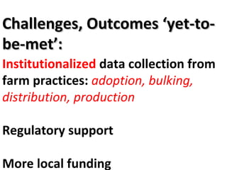 The Napier Grass Diseases Project: Outcomes mapped