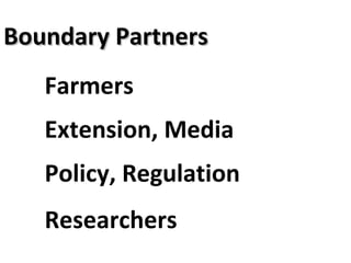 The Napier Grass Diseases Project: Outcomes mapped