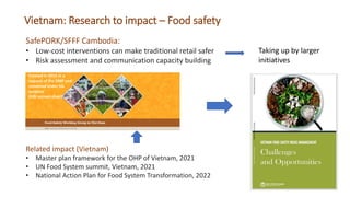 ILRI’s key programs to address infectious diseases, areas requiring international cooperation, and plans for cooperation with the Republic of Korea