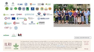 ILRI’s key programs to address infectious diseases, areas requiring international cooperation, and plans for cooperation with the Republic of Korea