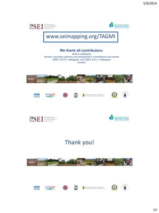 Decision support for technology uptake in smallholder farming systems: The example of TAGMI