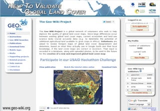 Geo-wiki.org: A global platform to visualize, crowd-source and improve information on global land cover and land use