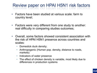 Spatial epidemiology of avian influenza in Asia and intensifying poultry production systems