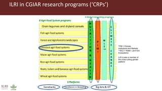Better lives through livestock: ILRI overview
