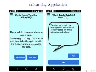 mLearning Application
 