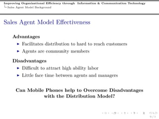 Improving organizational efficiency through information and communication technology