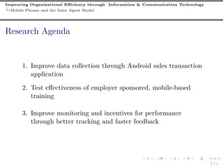 Improving organizational efficiency through information and communication technology