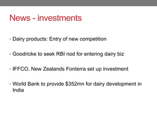 Dairy sector in India: Changing dynamics