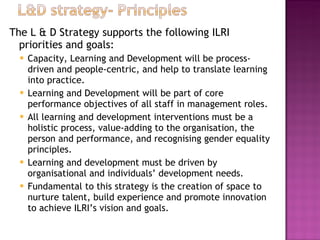 Learning and development at ILRI