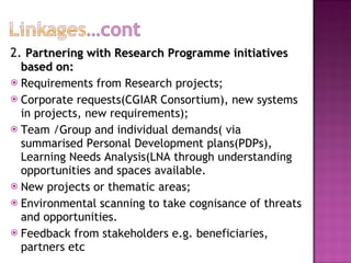 Learning and development at ILRI