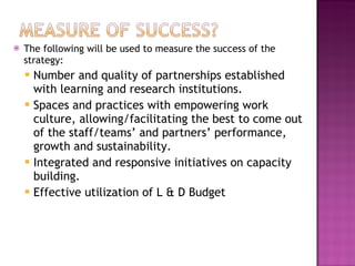 Learning and development at ILRI