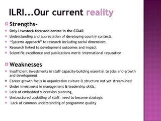 Learning and development at ILRI