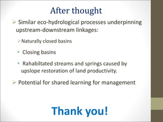 Impact of abstractions upstream on the benefits of riverine water discharge into the Lorian swamps, Kenya