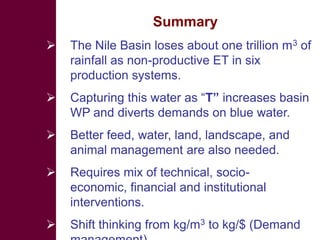 Livestock development for better water use in the Nile Basin
