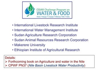 Livestock development for better water use in the Nile Basin