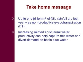 Livestock development for better water use in the Nile Basin