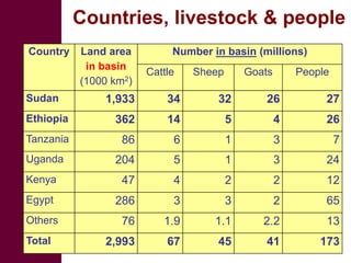 Livestock development for better water use in the Nile Basin