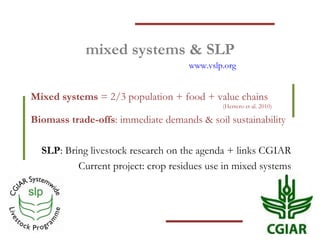 Crop residue use in crop-livestock farms: Challenges and options of mulching in sub-Saharan Africa and South Asia