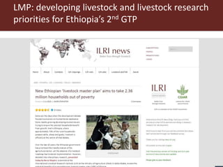 Introducing some ILRI and CGIAR activities in Ethiopia