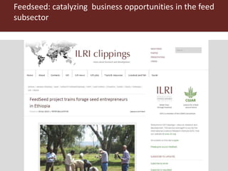 Introducing some ILRI and CGIAR activities in Ethiopia