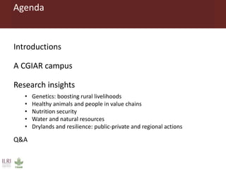 Introducing some ILRI and CGIAR activities in Ethiopia