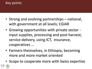 Introducing some ILRI and CGIAR activities in Ethiopia