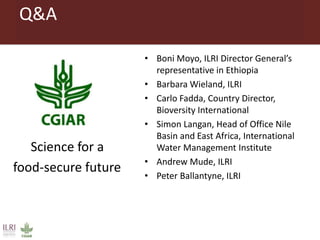 Introducing some ILRI and CGIAR activities in Ethiopia