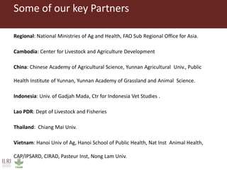 ILRI in East and Southeast Asia: Summary of current profile and emerging priorities for stakeholder feedback