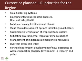 ILRI in East and Southeast Asia: Summary of current profile and emerging priorities for stakeholder feedback