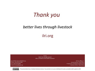 ILRI in East and Southeast Asia: Summary of current profile and emerging priorities for stakeholder feedback