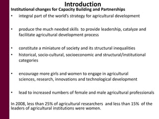 Making visible what is currently not visible: Experiences on generating evidence based results on integrating gender issues in projects