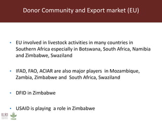 The livestock landscape and ILRI in Southern Africa